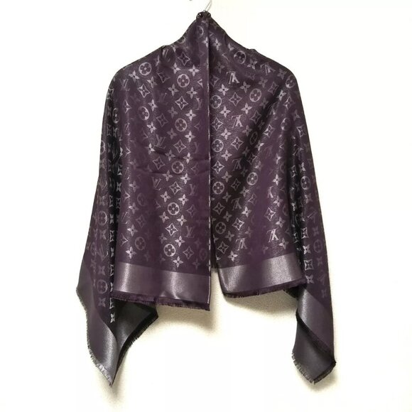 LOUIS VUITTON Shawl Monogram Lurex Amarante - Scarf 348-010425 - Picture 1 of 5